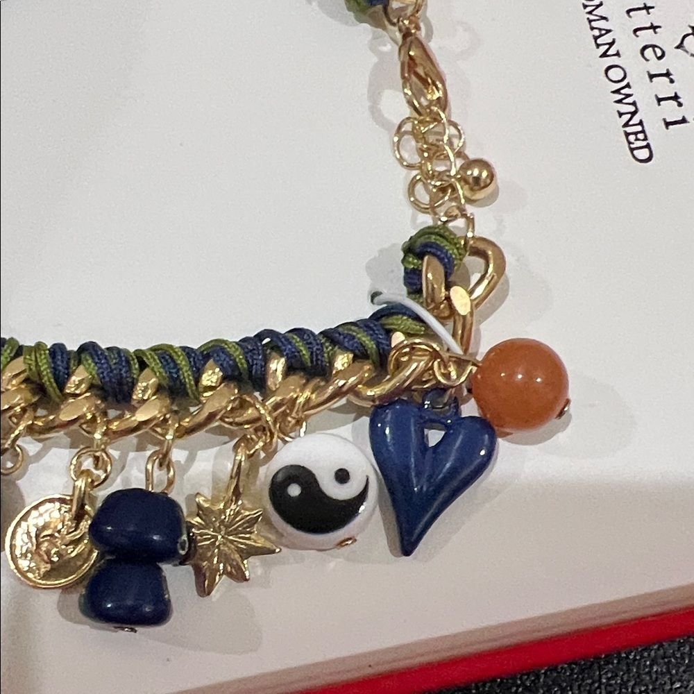 Atterri | Artisan Boho Charm Bracelet ~ Gold Tone - Picture 6 of 11